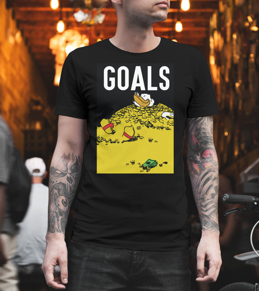 Disney Duck Tales Scrooge Goals Money Pile T-Shirt