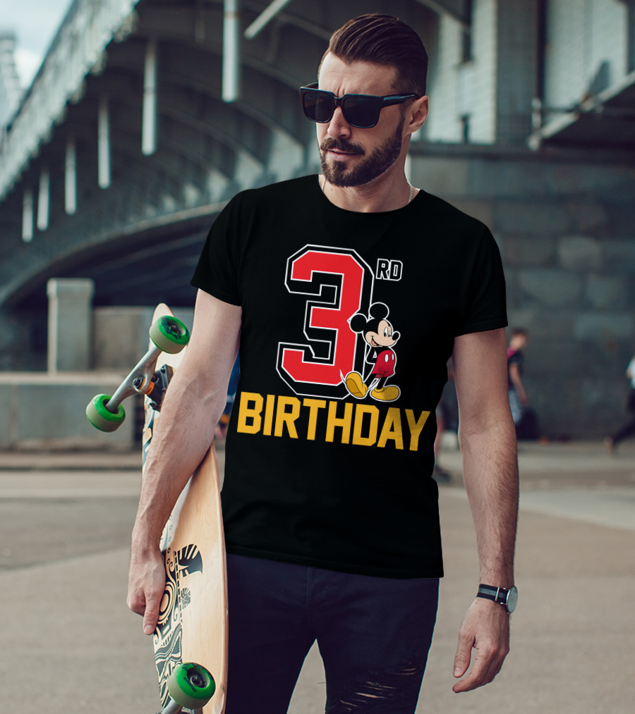 Mickey Mouse 3rd Birthday Celebration With Disney Style And Classic T-Shirt