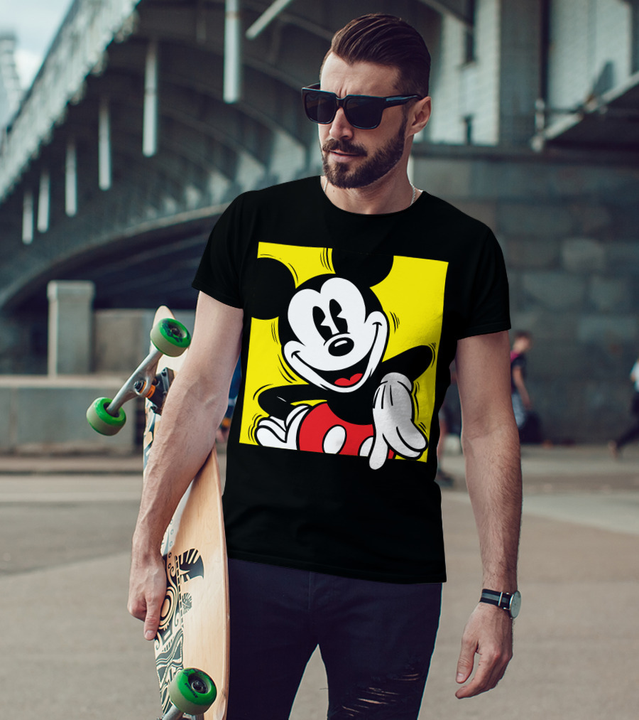 Mickey Mouse Vintage Yellow Frame Disney T-Shirt