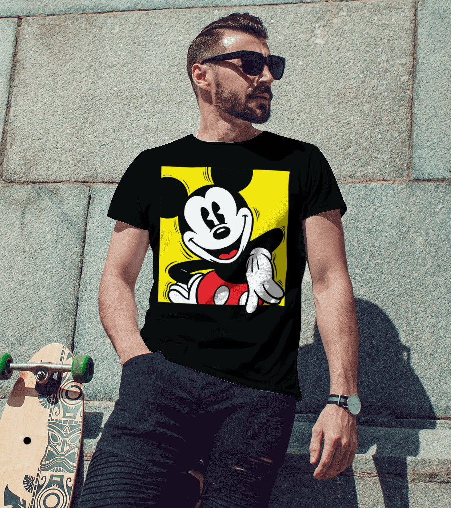 Mickey Mouse Vintage Yellow Frame Disney T-Shirt