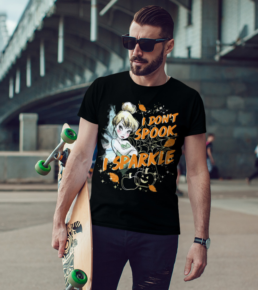 I Don't Spook I Sparkle Disney Peter Pan Tinkerbell Halloween T-Shirt