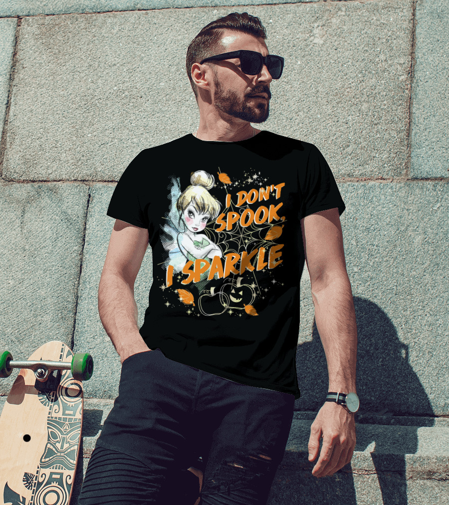 I Don't Spook I Sparkle Disney Peter Pan Tinkerbell Halloween T-Shirt
