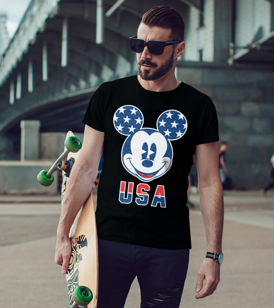 Disney USA Stars Happy Mickey Mouse T-Shirt