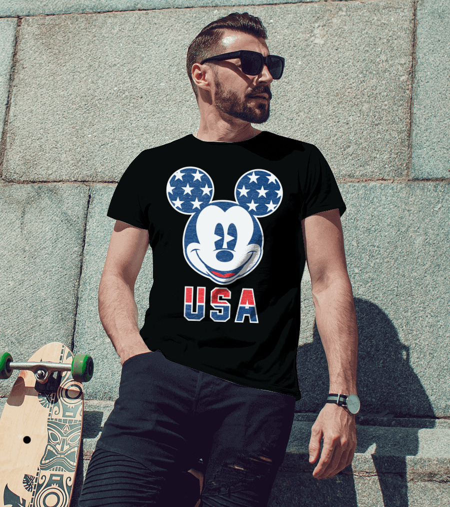 Disney USA Stars Happy Mickey Mouse T-Shirt