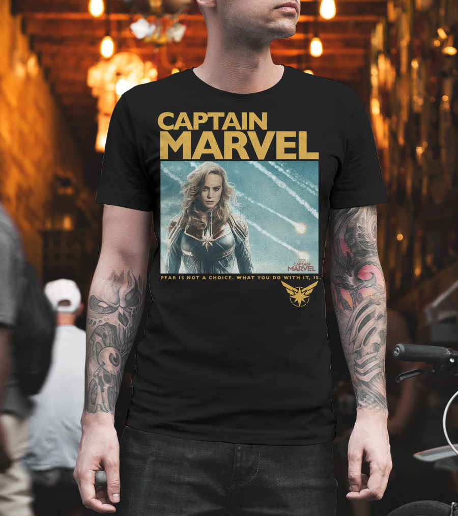 Captain Marvel Fear Is Not a Choice Vintage Movie T-Shirt