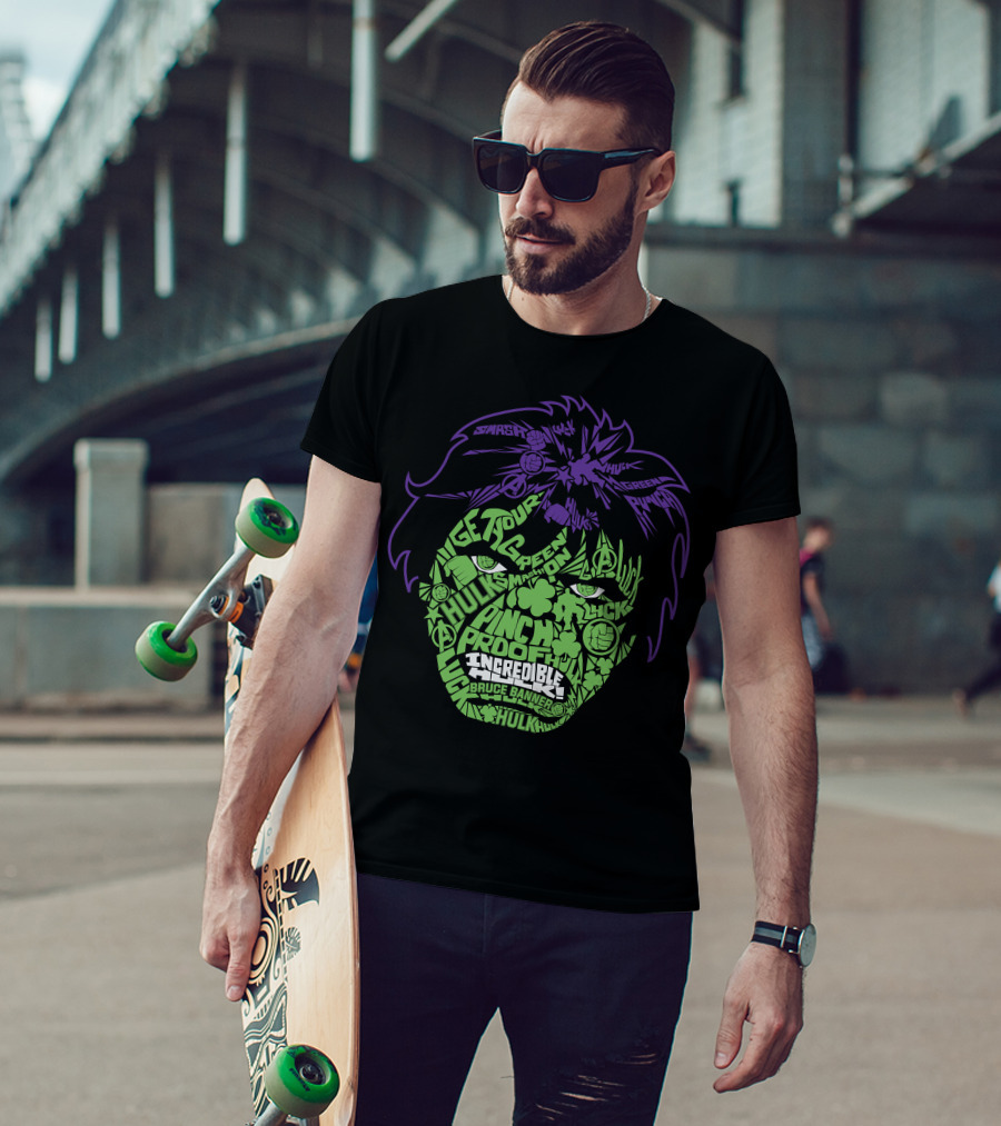 Incredible Hulk St. Patty's Luck Smash Bruce Banner Green Proof T-Shirt