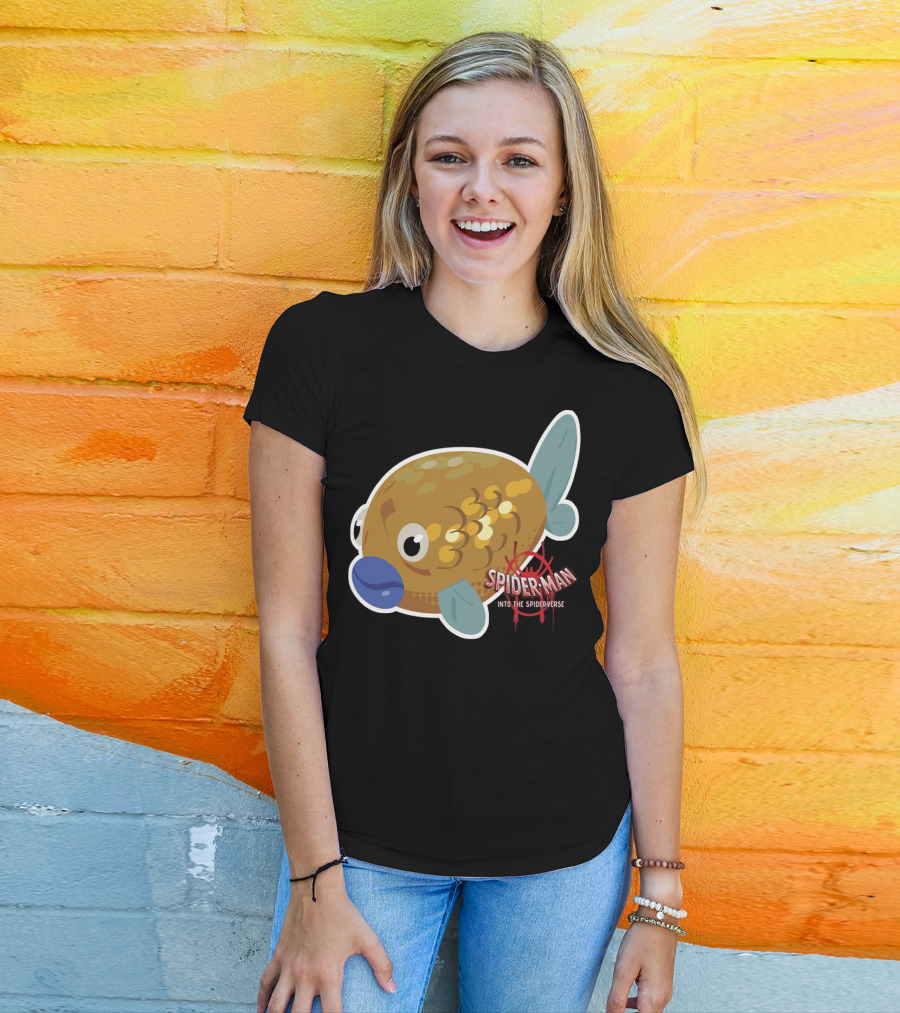 Marvel Spider-Man Into The Spider-Verse Fish Sticker T-Shirt