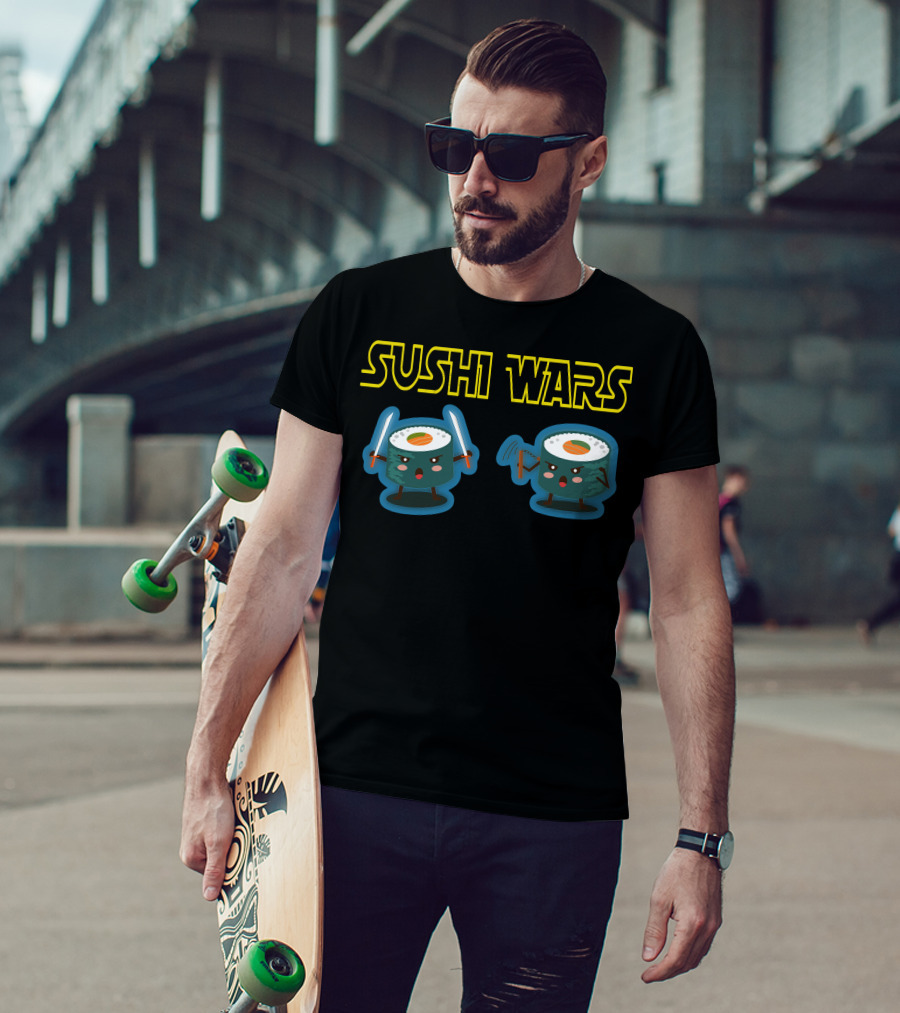 Sushi Wars Funny Star Theme Birthday T-Shirt
