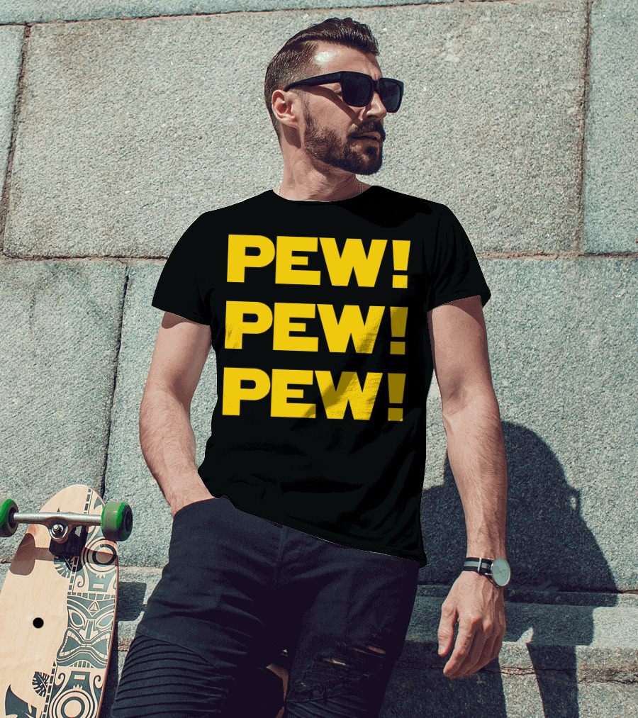 Star Nerd Geek Wars Space Pew Pew Pew Pew Pew Pew T-Shirt