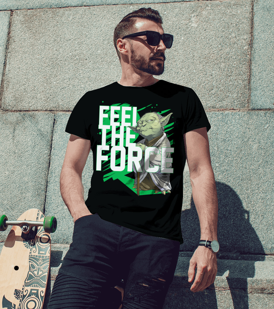 Star Wars Feel The Force Yoda Jedi Master T-Shirt