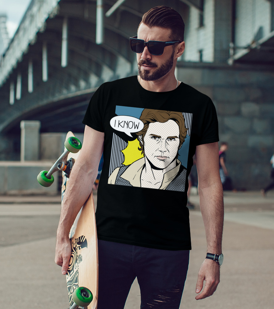 Star Wars Han Solo I Know Pop Art Retro Couples Fan Favorite T-Shirt