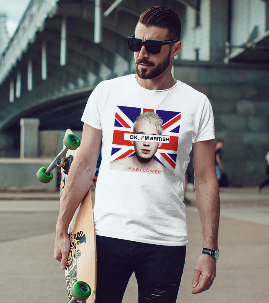 OK I'm British Badflower Union Jack T-Shirt