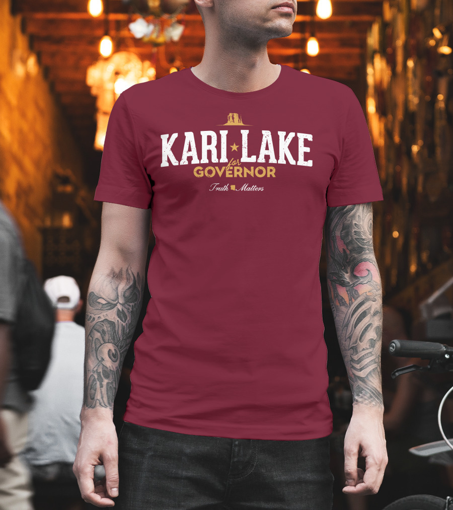 Kari Lake for Governor Gold Star Monument T-Shirt