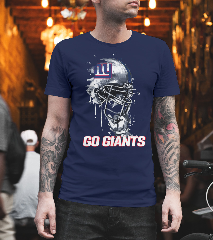 Ny Giants Football Helmet Go Giants T-Shirt