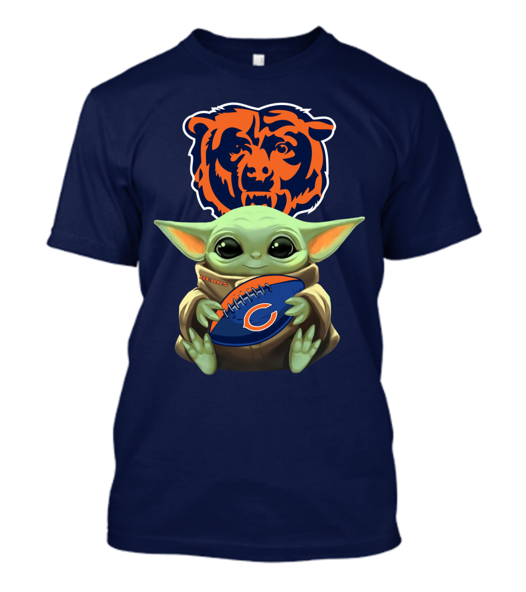 Chicago Bears Baby Yoda Football Fan T-Shirt