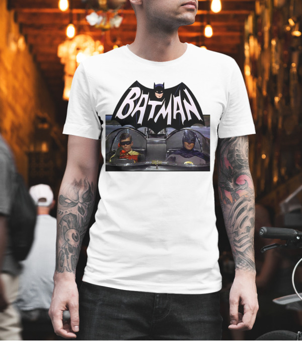 Batman TV Series Batmobile Dynamic Duo T-Shirt Batman TV Series Batmobile Dynamic Duo T-Shirt