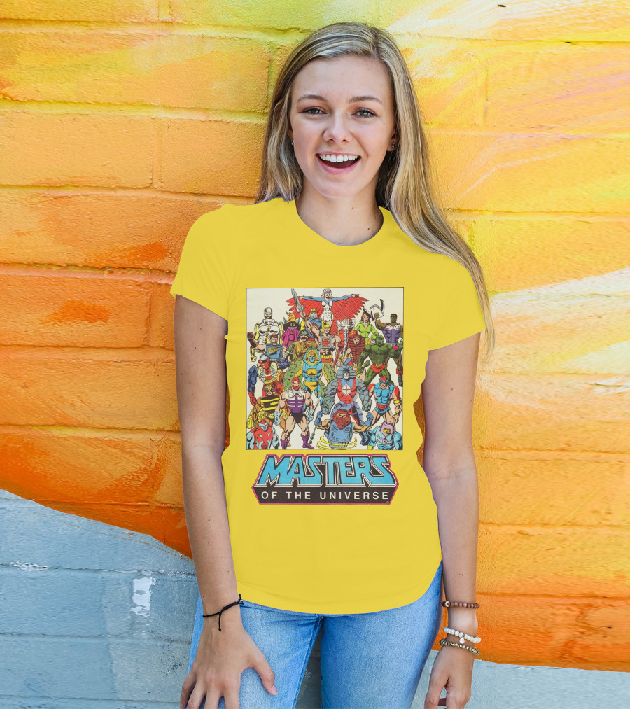 Masters Of The Universe He-Man Iconic Characters Group Retro Comic T-Shirt