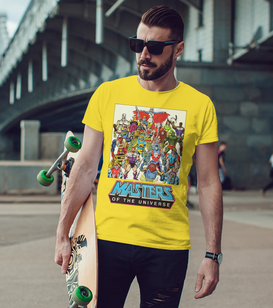 Masters Of The Universe He-Man Iconic Characters Group Retro Comic T-Shirt