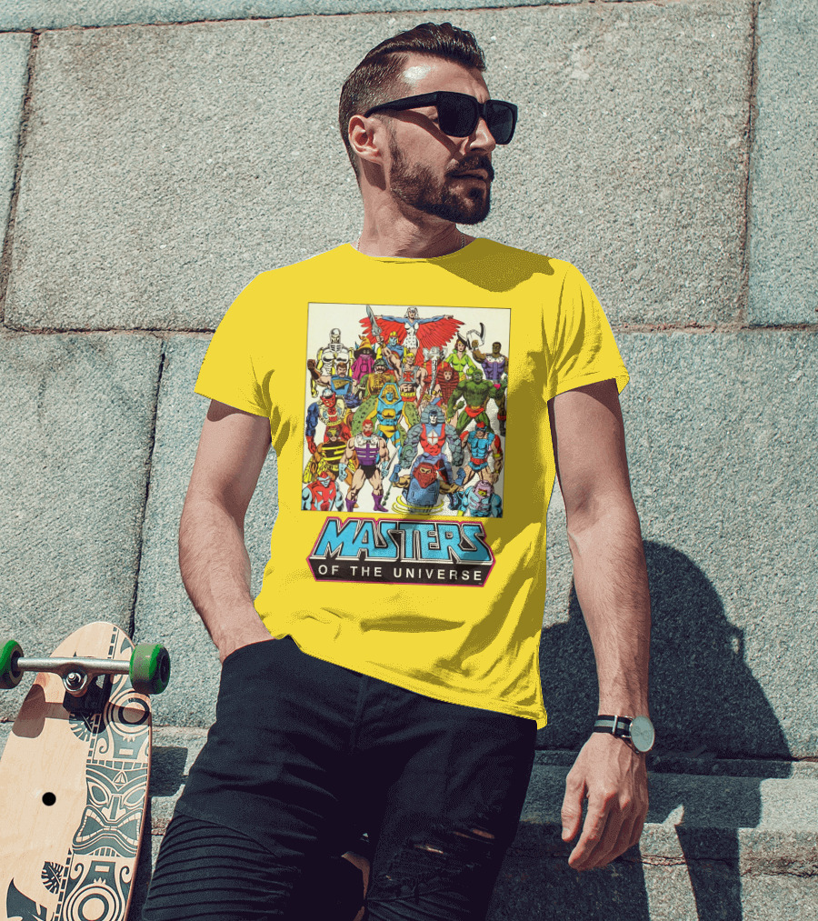 Masters Of The Universe He-Man Iconic Characters Group Retro Comic T-Shirt