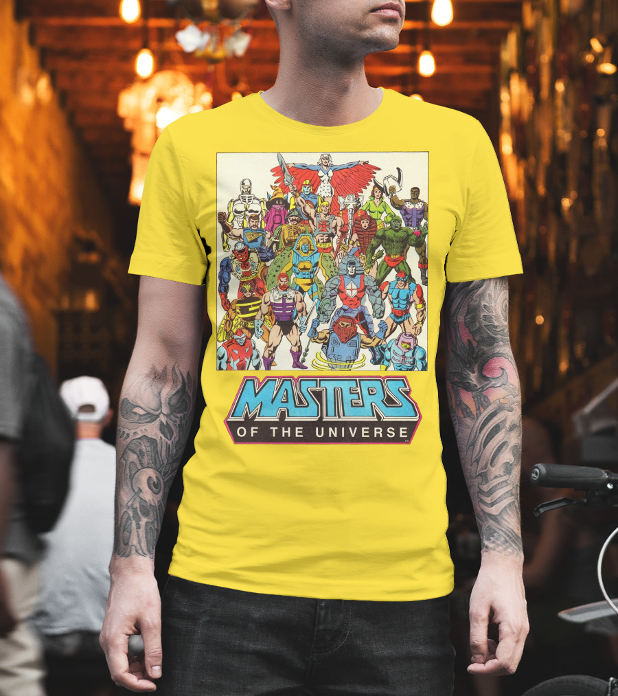 Masters of the Universe He-Man Iconic Characters Group Retro Comic T-Shirt