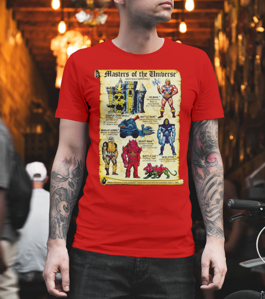 Masters Of The Universe He-Man Castle Grayskull Skeletor Battle Ram Man-At-Arms Beast Man Battle Cat T-Shirt