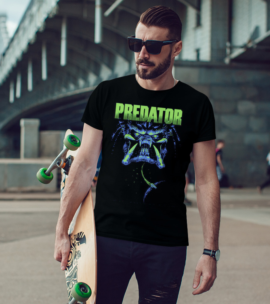Predator Alien Creature Neon Combat Action T-Shirt