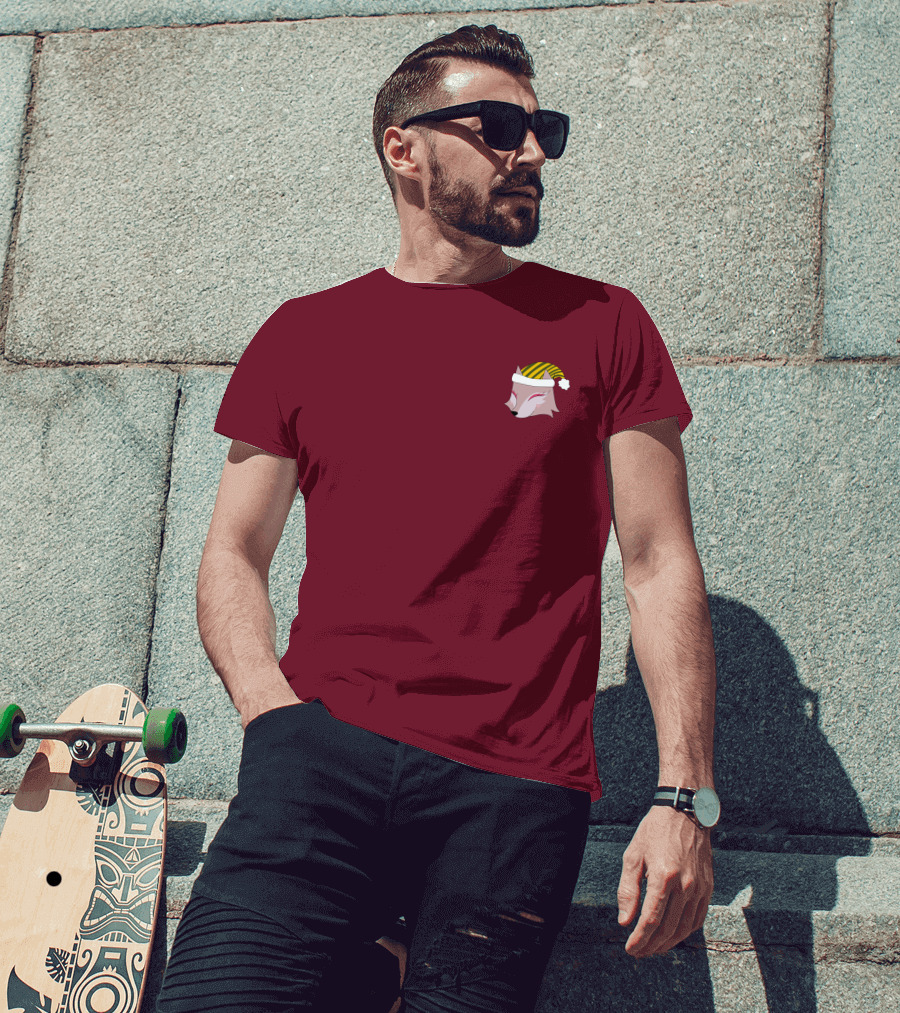 Paula Wolf Noel Festive Fox In Holiday Hat T-Shirt