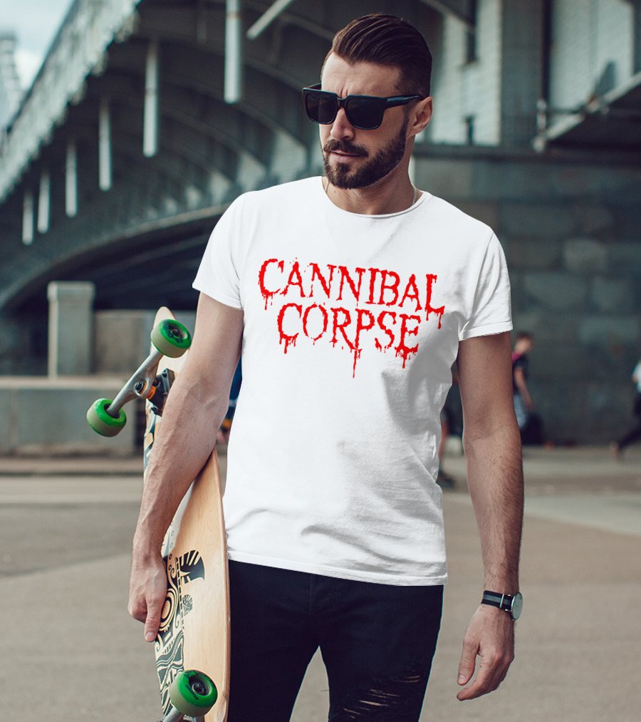 Cannibal Corpse Dripping Blood Text T-Shirt