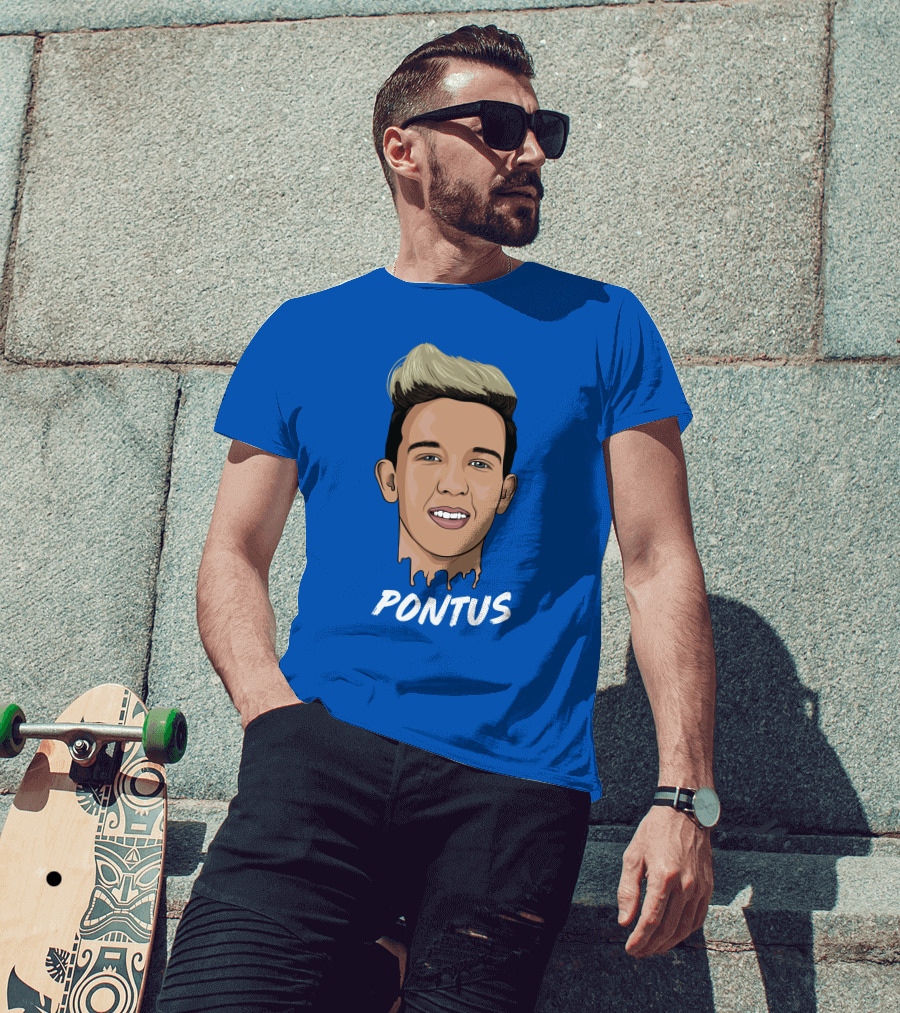 Pontus Rasmusson Merch Blue Portrait Pontus T-Shirt