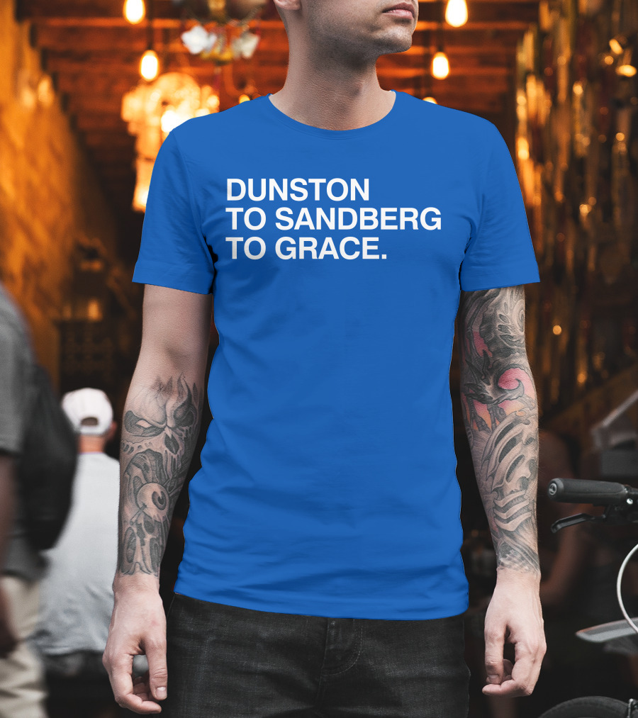 Dunston To Sandberg To Grace Men's Baseball Trio T-Shirt