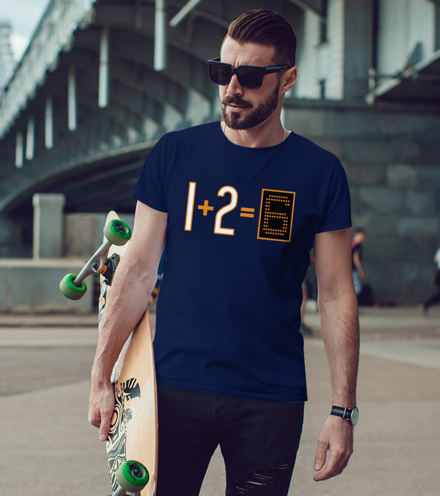 1+2=6 Obvious Da Bears Football Math Joke T-Shirt