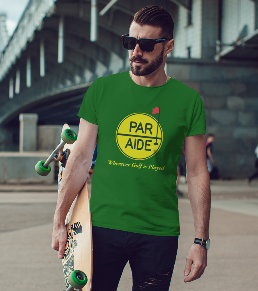 Par Aide Wherever Golf Is Played Circle With Flag T-Shirt