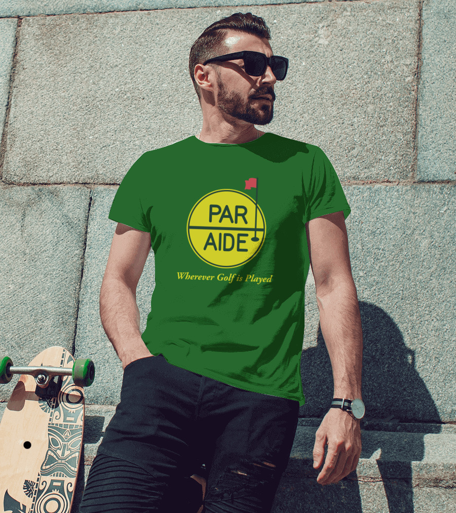 Par Aide Wherever Golf Is Played Circle With Flag T-Shirt