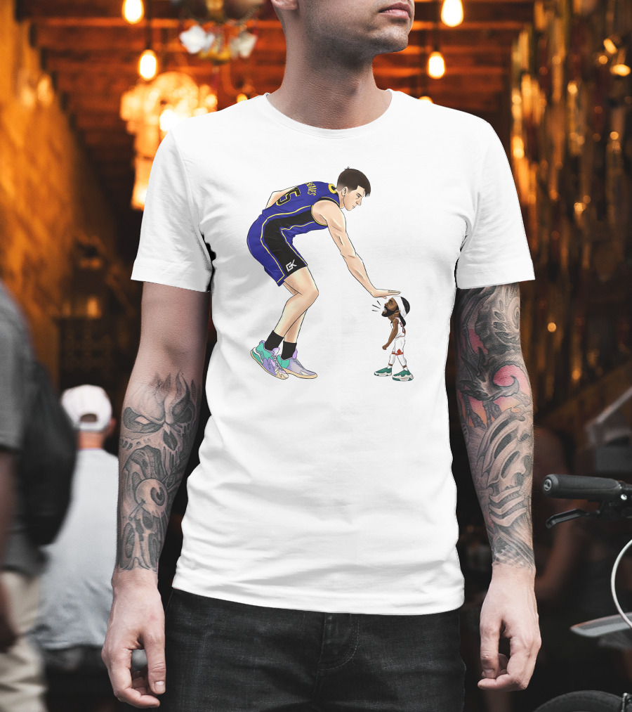 GoldenKnightGfx Basketball Players Size Comparison T-Shirt
