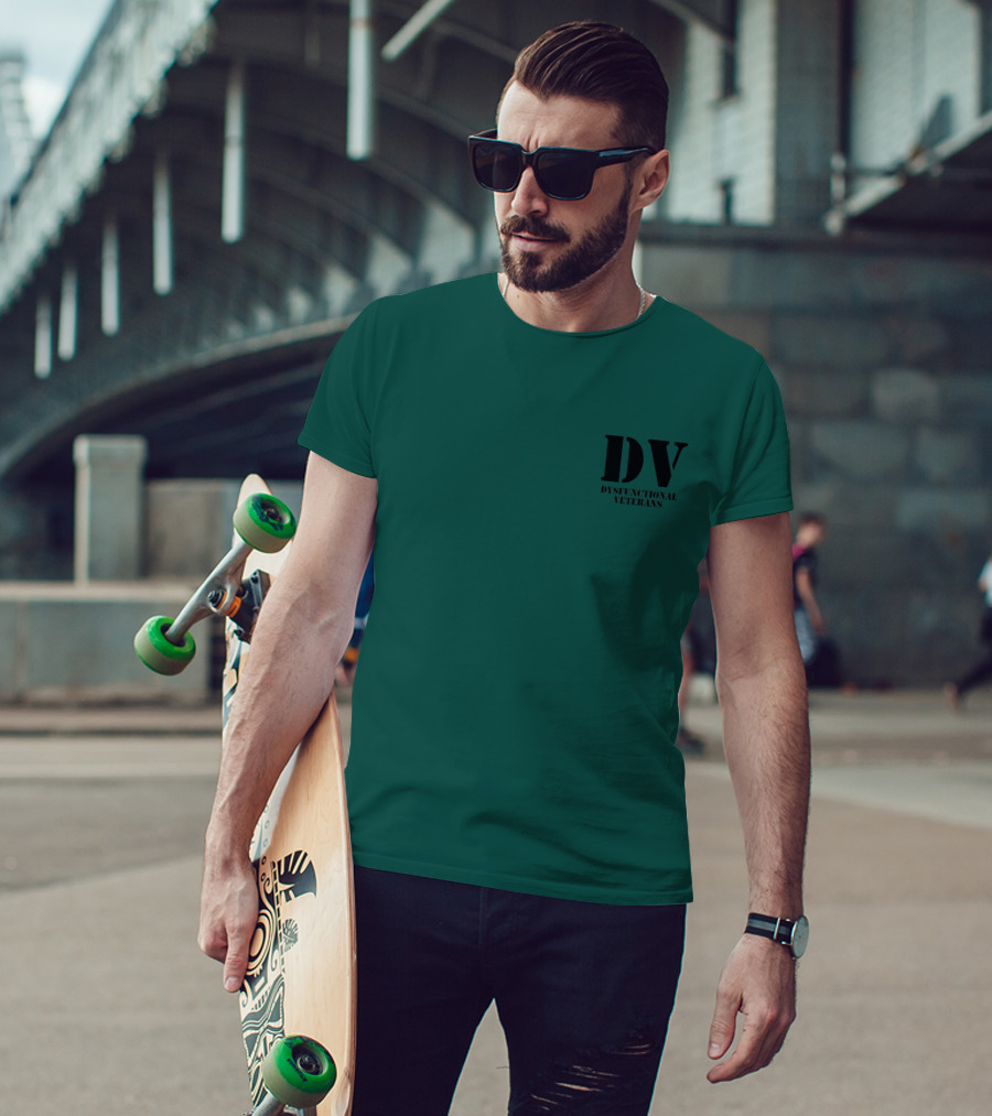 The Deplorable Veteran DV Dysfunctional Veterans Black T-Shirt