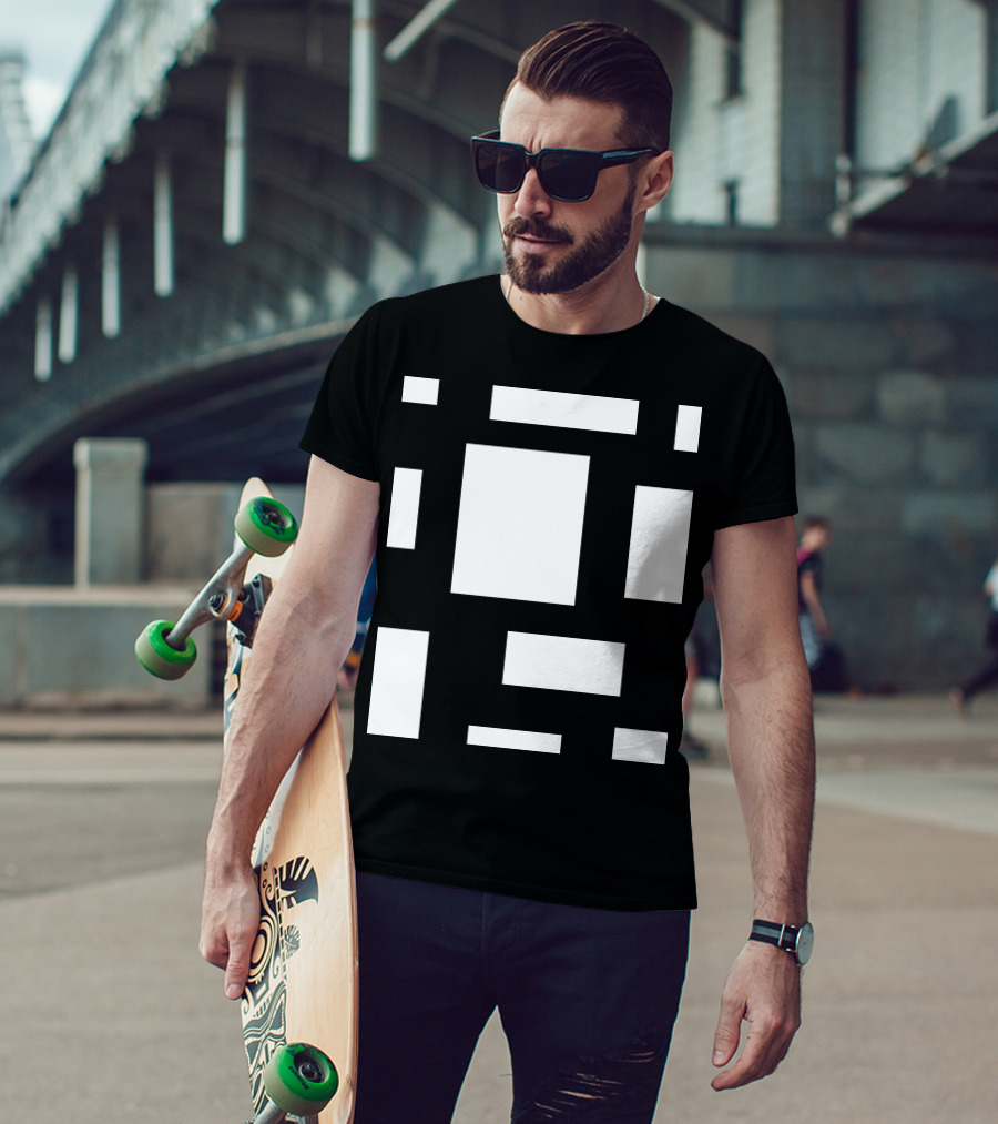 Piet Mondrian Style CAMP MAU 1 MAT BL Geometric Composition T-Shirt