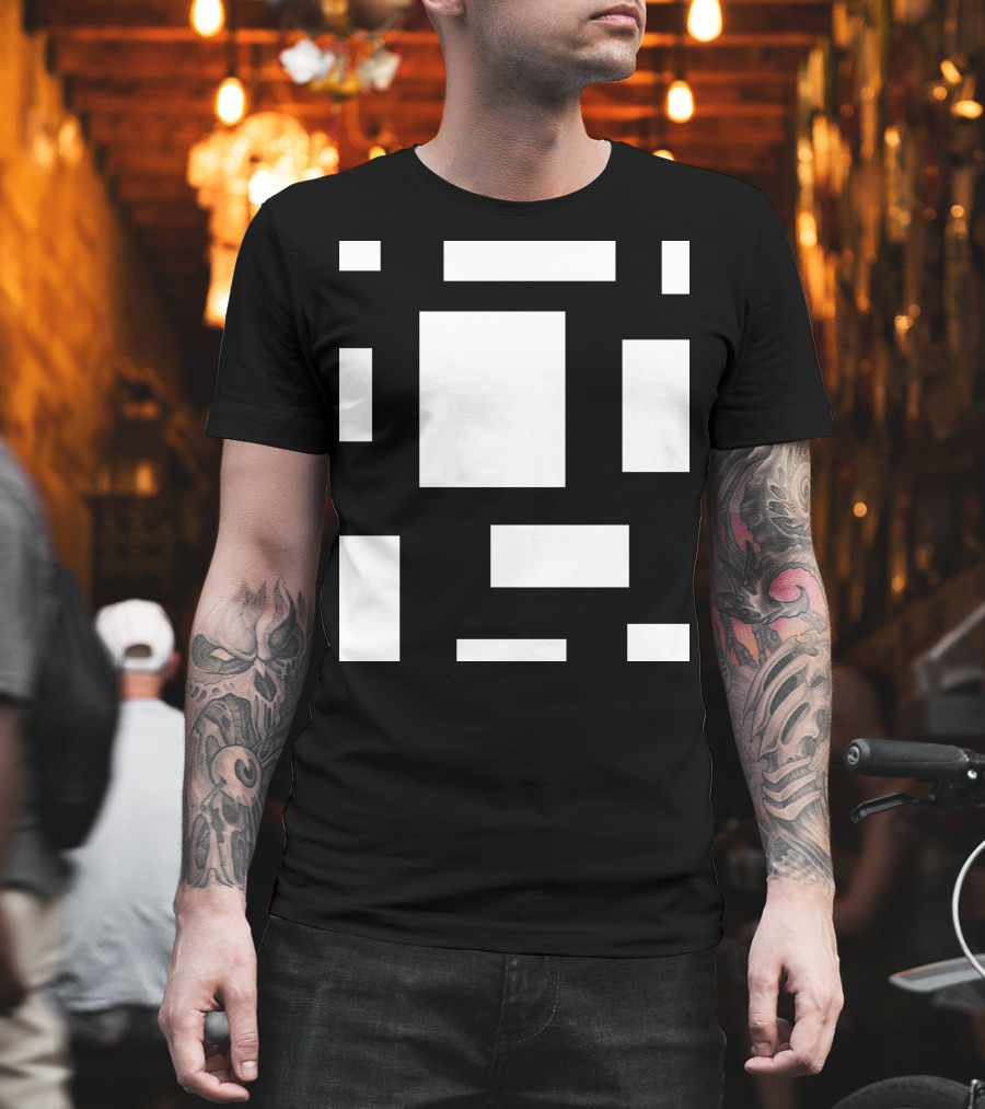 Piet Mondrian Style CAMP MAU 1 MAT BL Geometric Composition T-Shirt