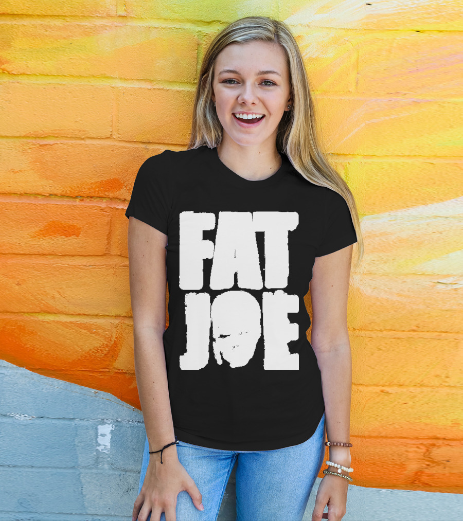 Fat Joe Face Inside Bold White Letters T-Shirt
