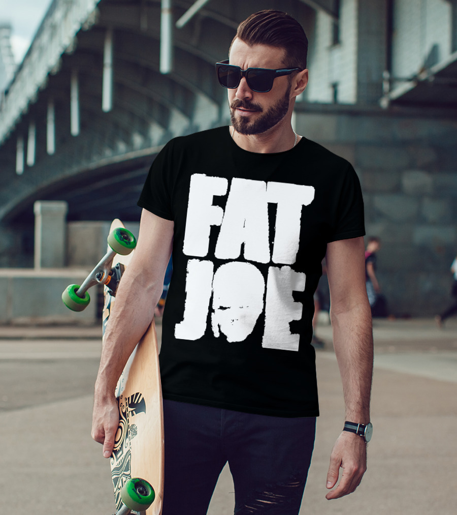 Fat Joe Face Inside Bold White Letters T-Shirt