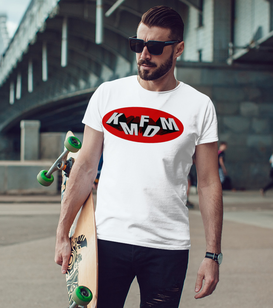 KMFDM Band Logo Oval Shadow T-Shirt