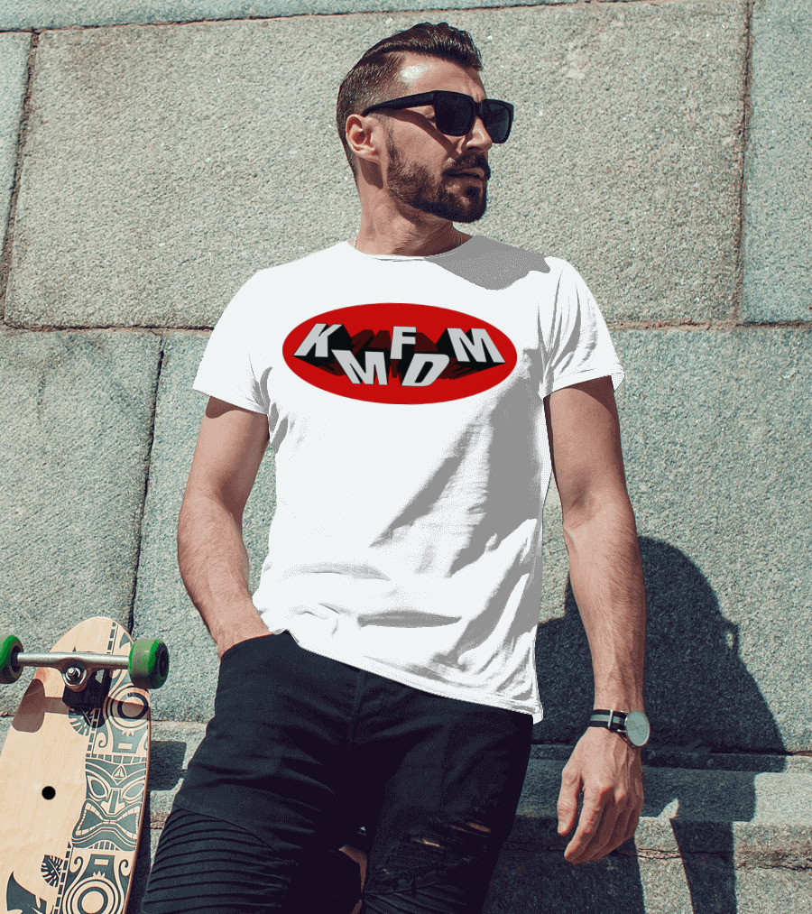 KMFDM Band Logo Oval Shadow T-Shirt