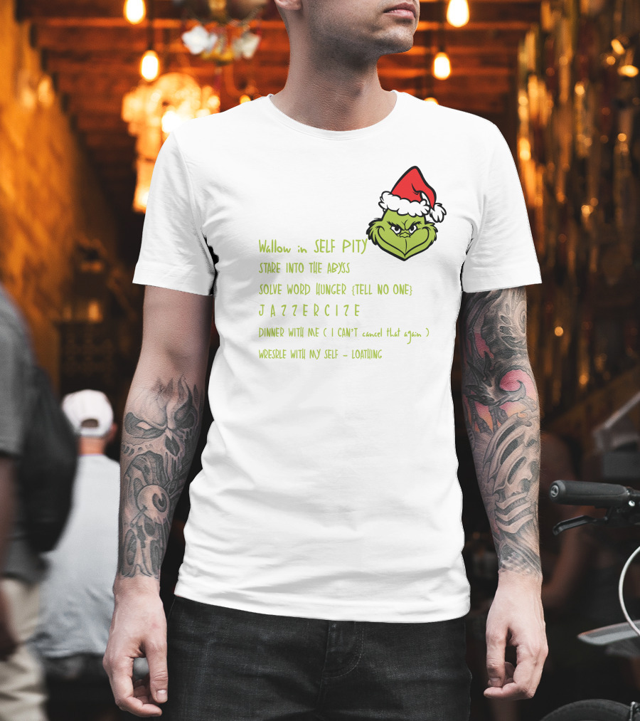 Grinch Christmas Schedule My Day I'm Booked T-Shirt
