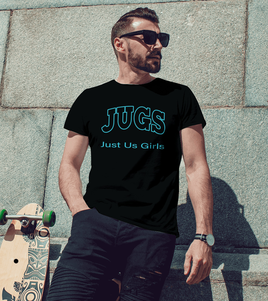 JUGS Just Us Girls Bold Lettering T-Shirt