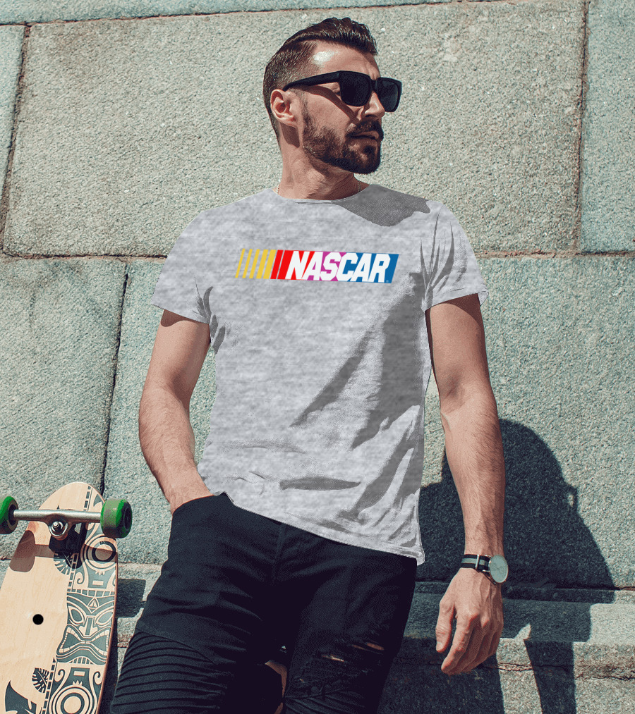 NASCAR Racing Logo With Gradient Bars T-Shirt