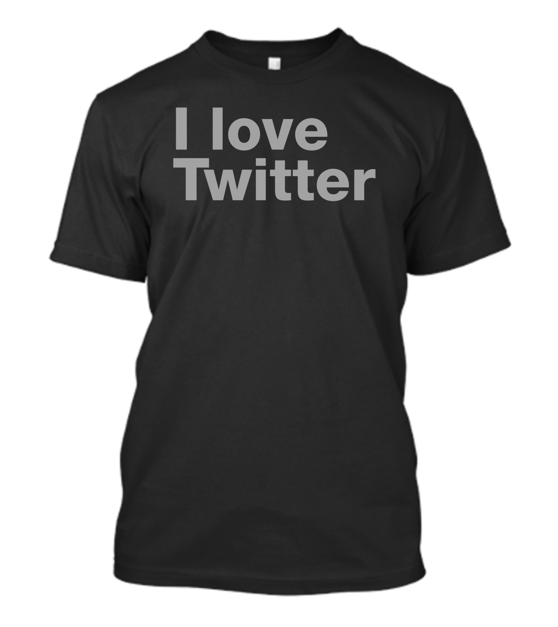 Elon Musk I Love Twitter Text T-Shirt