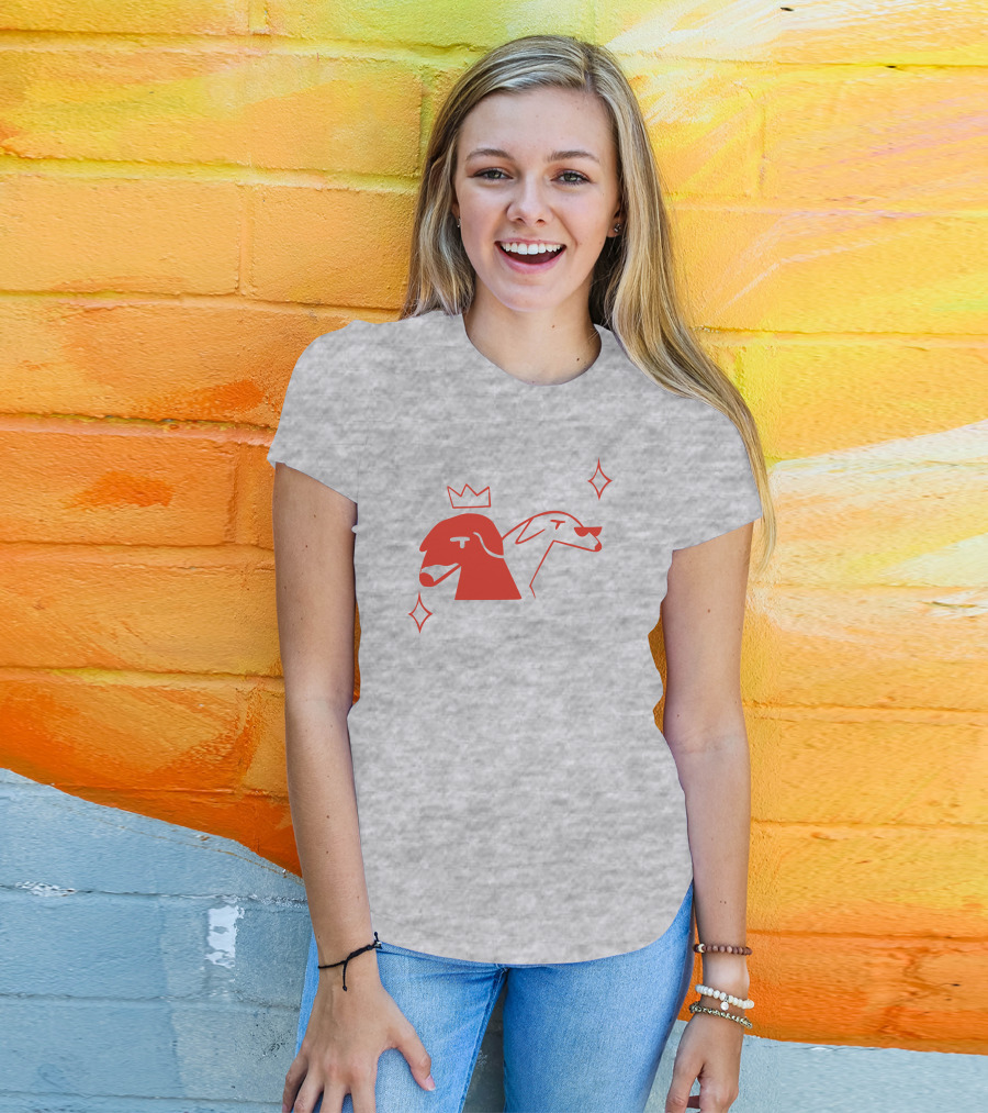 Walter And Betty Crowned Red Dog Duo With Sparkles T-Shirt