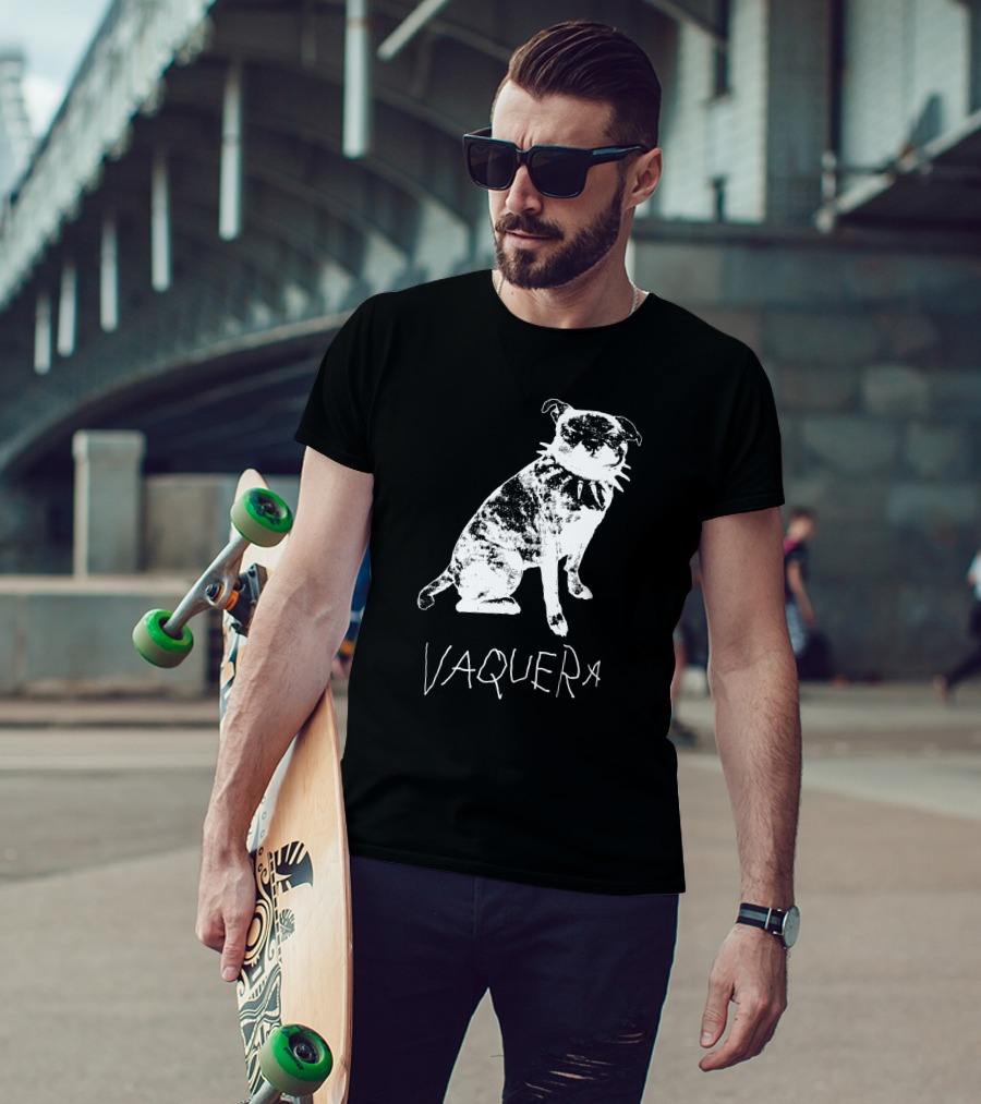 Vaquera Punk Dog Cowboy Hat Bandana Bold Attitude T-Shirt