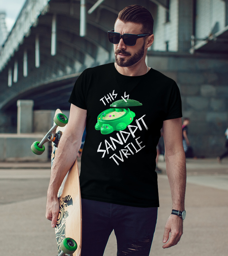 This Is Sandpit Turtle BMTH Meme White On Black Classic Merch T-Shirt