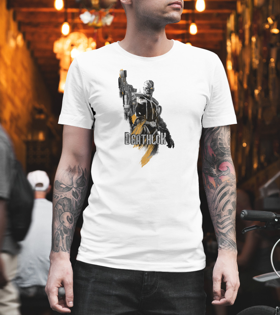 Marvel X Men Deathlok Character Graphic Painting Texture T-Shirt