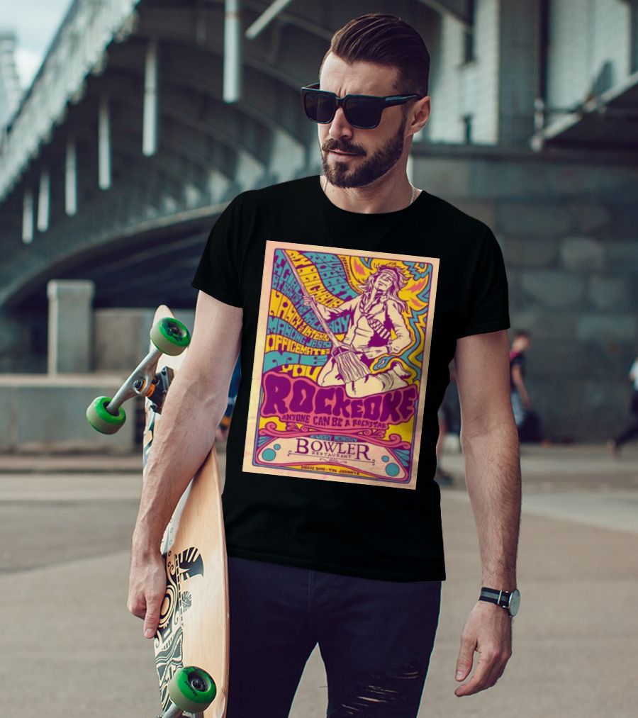 Rockeoke Anyone Can Be A Rockstar Every Monday At Bowler Restaurant T-Shirt